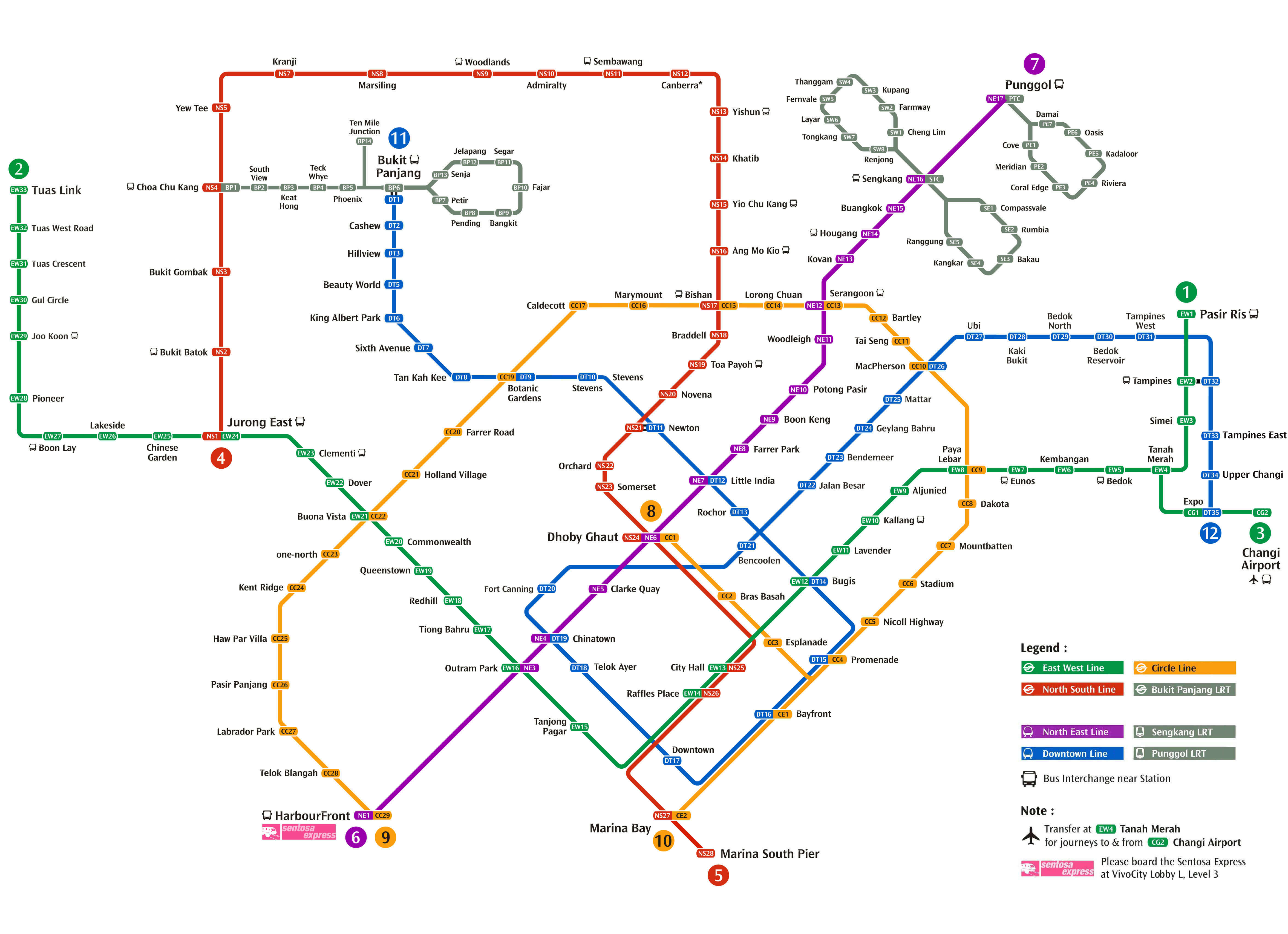 mrt map of singapore